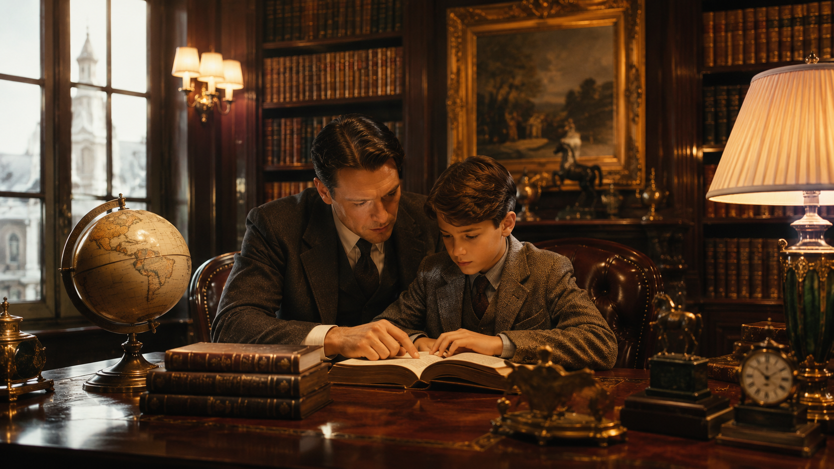 Classical Luxury Mahogany Study Room Old Money Heritage